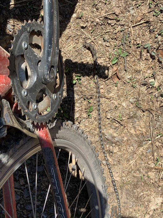 Broken bike chain