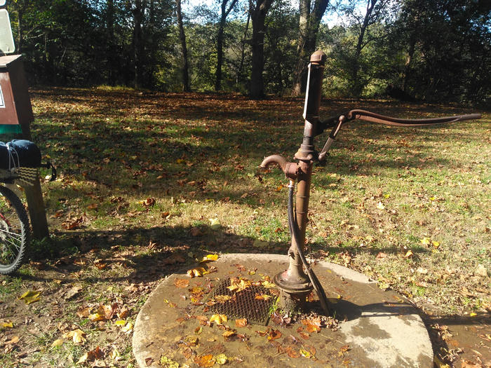 water pump at a camp site